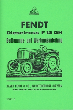 Betriebsanleitung Dieselross F 12 GH ( 01.56 )